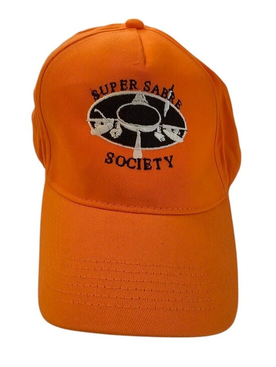 Other - Super Sabre Society Mens Strapback Baseball Cap Hat Bright Orange Embroidered
